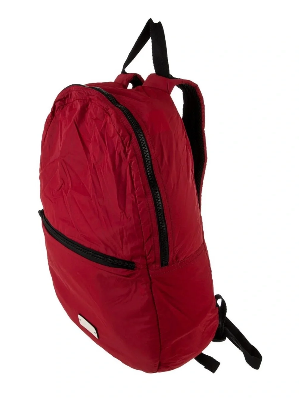 Valentino Garavani Red Nylon Backpack with Black Accents